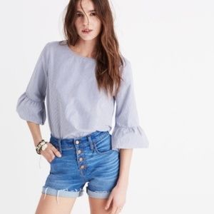 Madewell Striped Bell Sleeve Top